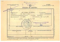 Foglio di licenza di fine corso