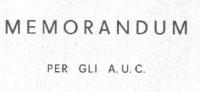 Memorandum per gli AUC